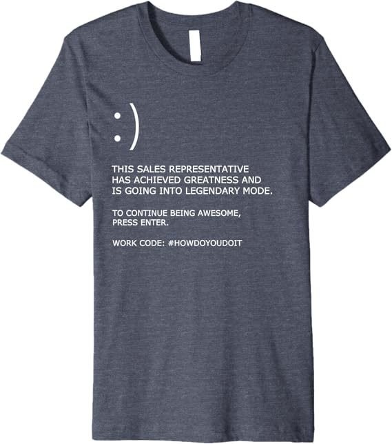 Funny Sales Representative Blue Screen of Death Worker BSOD